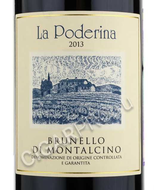 этикетка вино la poderina brunello di montalcino