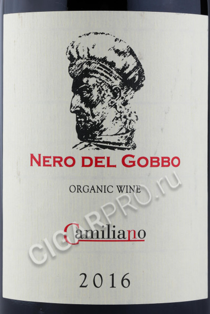 этикетка итальянское вино fattoria camigliano nero del gobbo colline lucchesi 0.75л