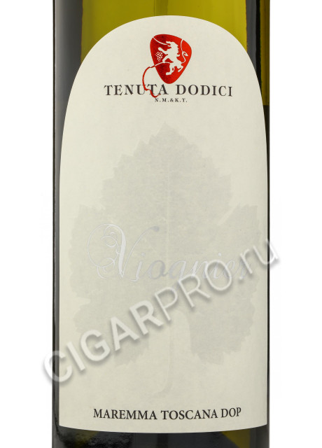 этикетка tenuta dodici viognier maremma toscana