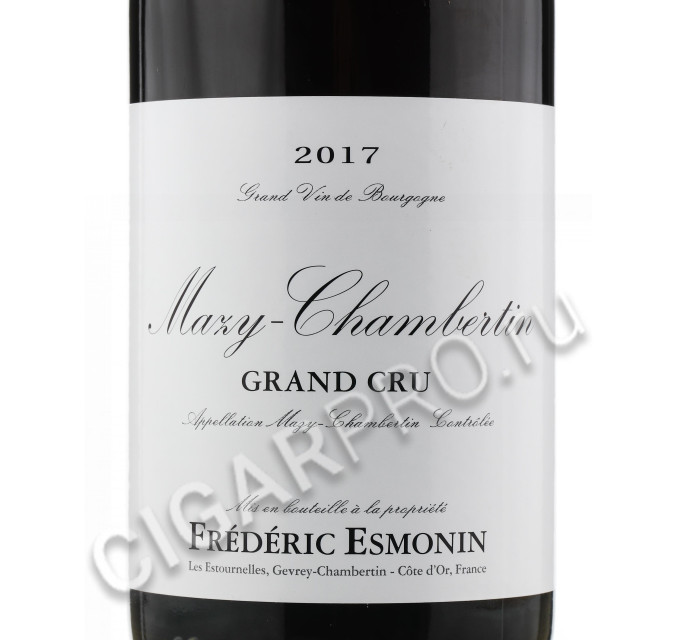 этикетка frederic esmonin mazis-chambertin grand cru