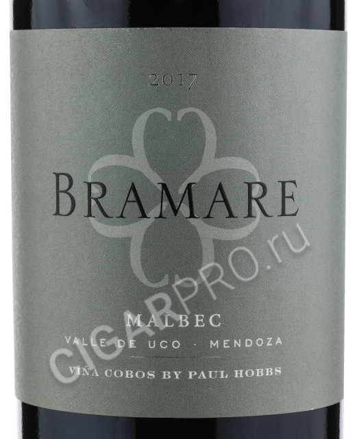 этикетка vina cobos bramare lujan de cuyo malbec