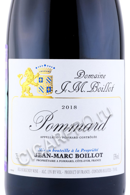 этикетка domaine j m boillot pommard