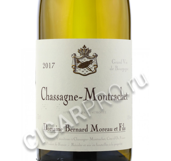 этикетка domaine bernard moreau et fils chassagne-montrachet