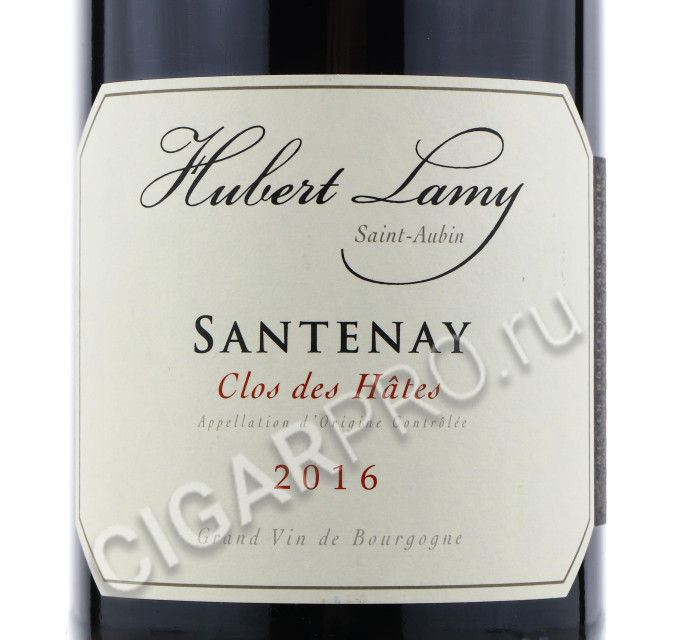 этикетка domaine hubert lamy santenay 0.75 l