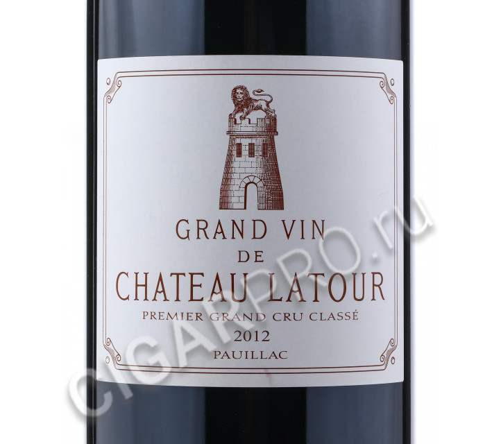 этикетка chateau latour pauillac aoc 1-er grand cru classe