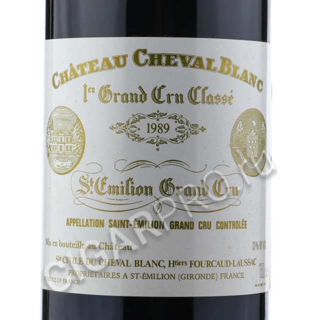 этикетка chateau cheval blanc st-emilion