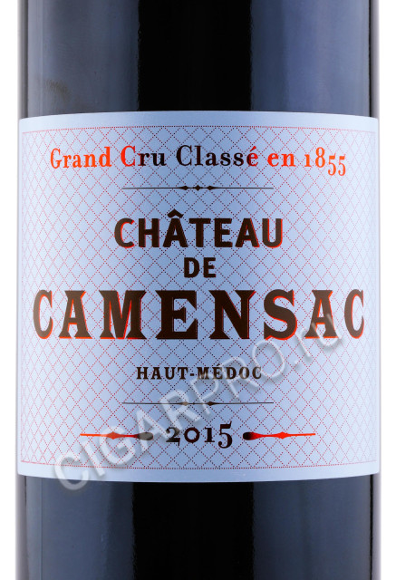 этикетка chateau de camensac haut medoc grand cru classe 0.75л