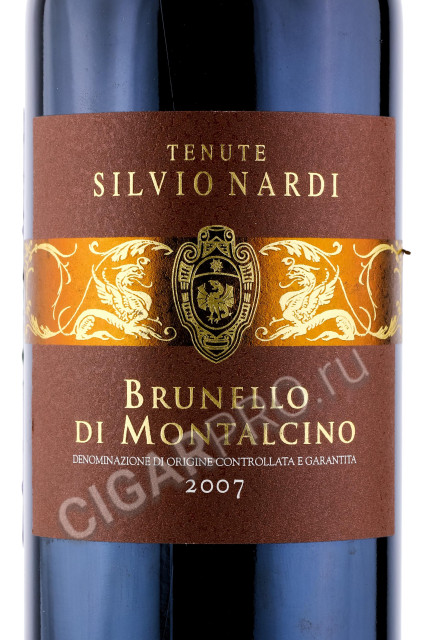 этикетка tenute silvio nardi brunello di montalcino docg 0.75л