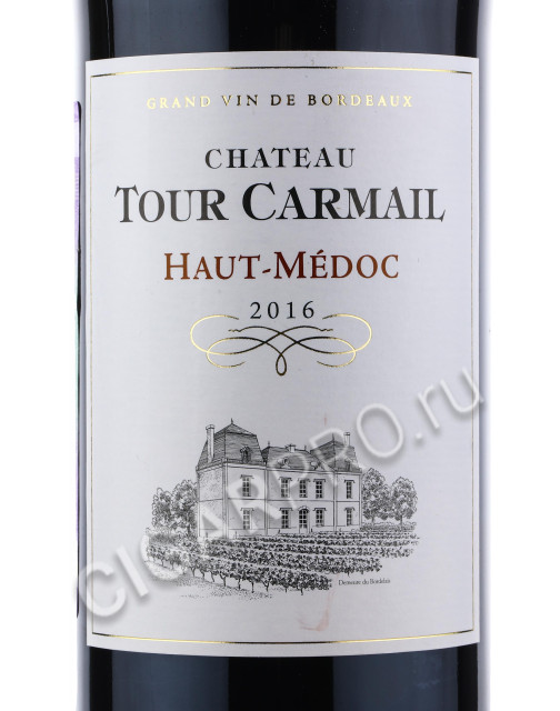 этикетка chateau tour carmail haut medoc 0.75 l