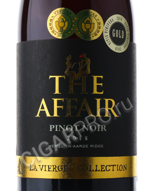 этикетка la vierge the affair pinot noir 0.75 l