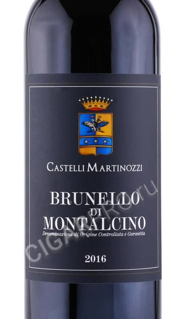 этикетка вино castelli martinozzi brunello di montalcino 0.75л