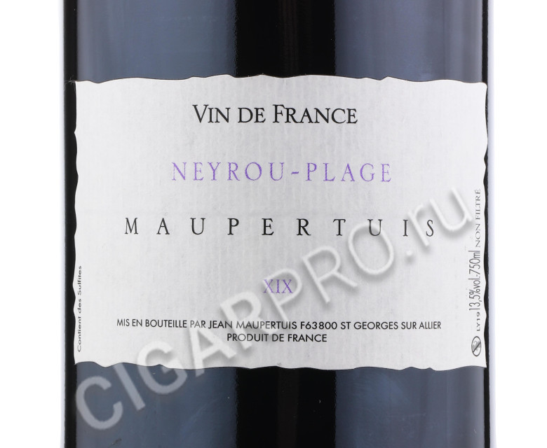 этикетка jean maupertuis neyrou 0.75 l