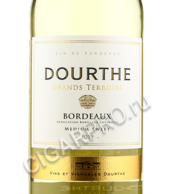 этикетка dourthe grands terroirs bordeaux