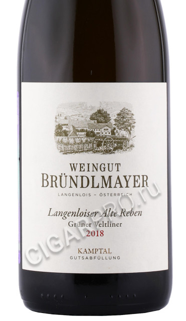 этикетка вино weingut brundlmayer gruner veltliner langenloiser 0.75л