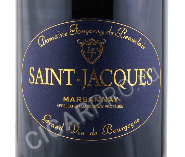 этикетка domaine fougeray de beauclair saint jacques rouge