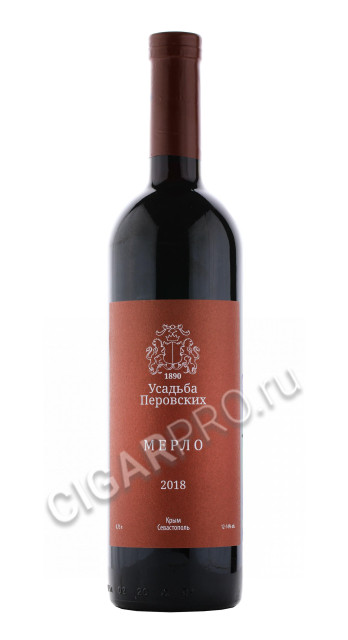 usadba perovskih merlot купить - вино усадьба перовских мерло 2018 года цена