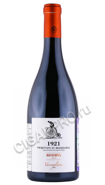 вино varvaglione 1921 primitivo di manduria riserva 0.75л