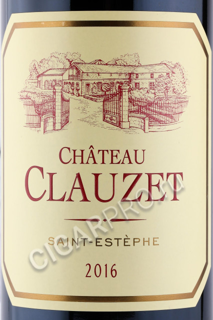 этикетка вино chateau clauzet aoc saint estephe 0.75л