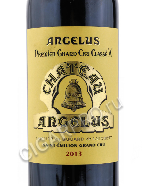 этикетка chateau l angelus saint-emilion aoc 1-er grand cru classe