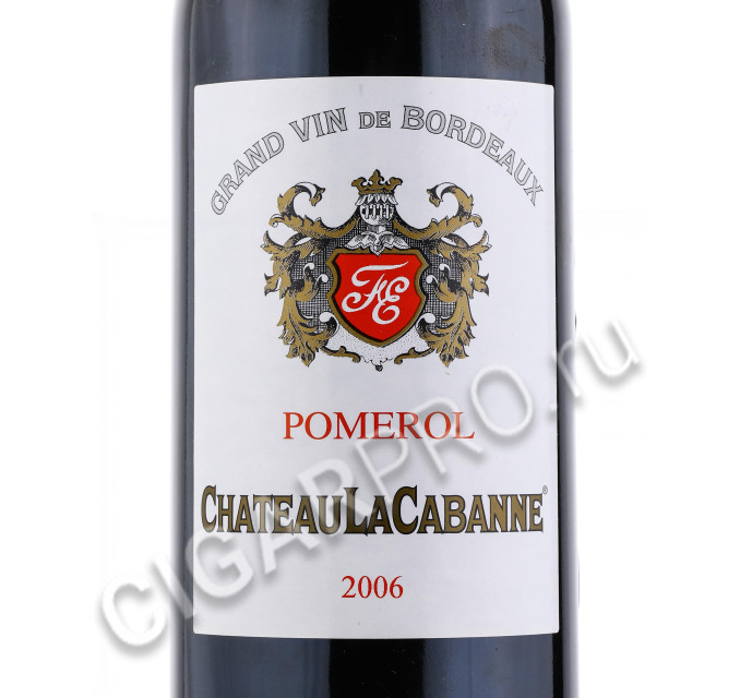 этикетка chateau la cabanne pomerol