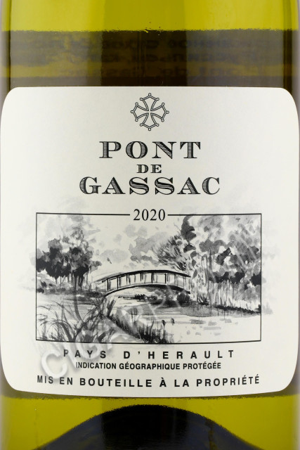 этикетка pont de gassac pays dherault 0.75л