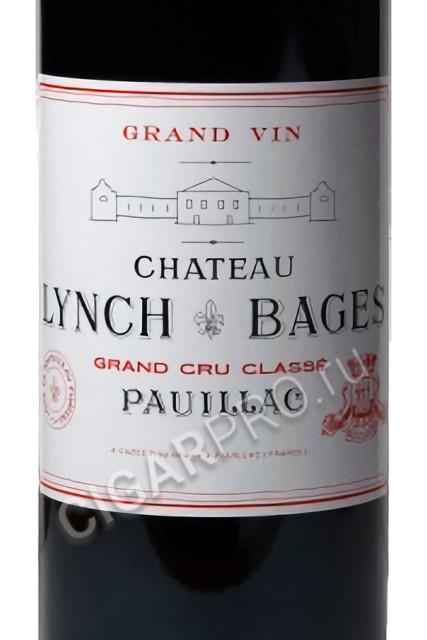 этикетка chateau lynch bages pauillac aoc grand cru classe 1990