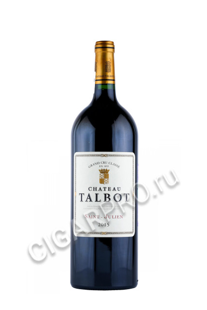 вино chateau talbot st julien aoc grand cru classe 2015 1.5л