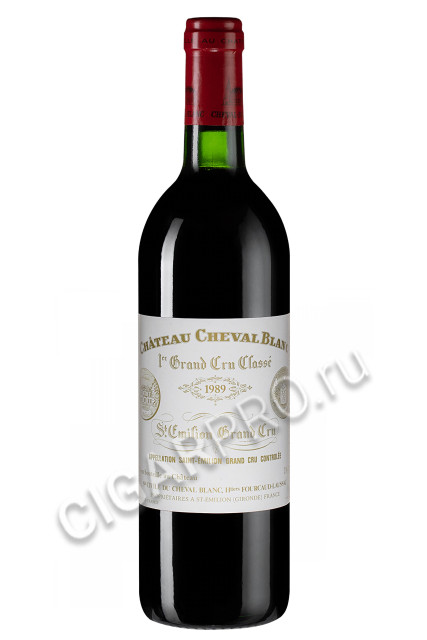 chateau cheval blanc st emilion aoc grand cru classe 1989 купить вино шато шваль блан премье гран крю классе сент эмильон 1989г 1.5л цена