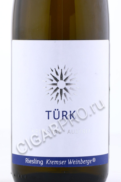 этикетка turk riesling kremser weinberge 0,75л