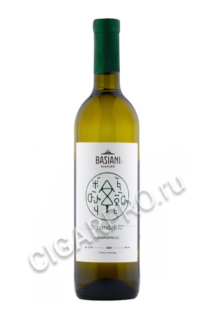 tsinandali basiani купить вино цинандали басиани 0.75л цена