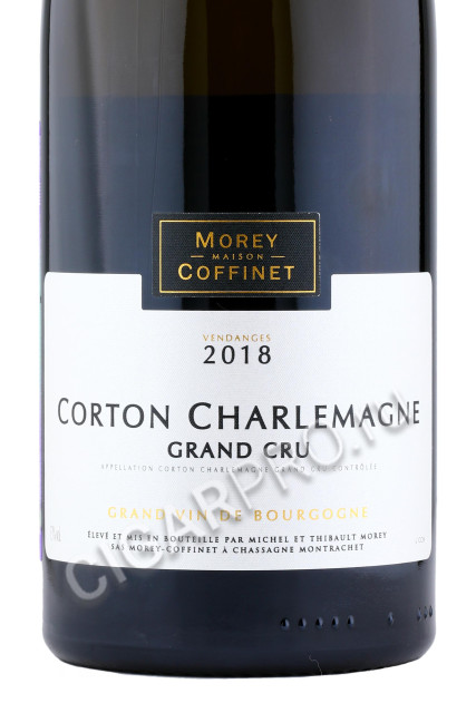 этикетка morey-coffinet corton charlemagne grand cru aoc 0.75л