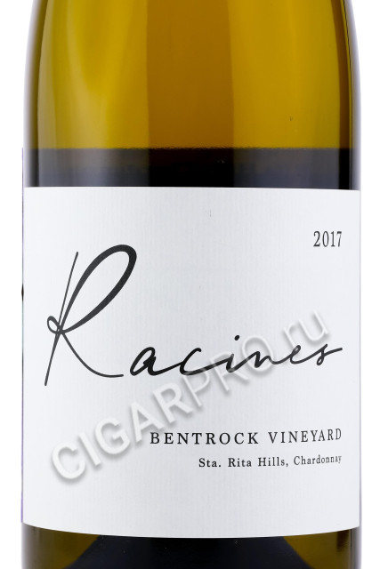 этикетка вино bentrock santa rita hills chardonnay 0.75л