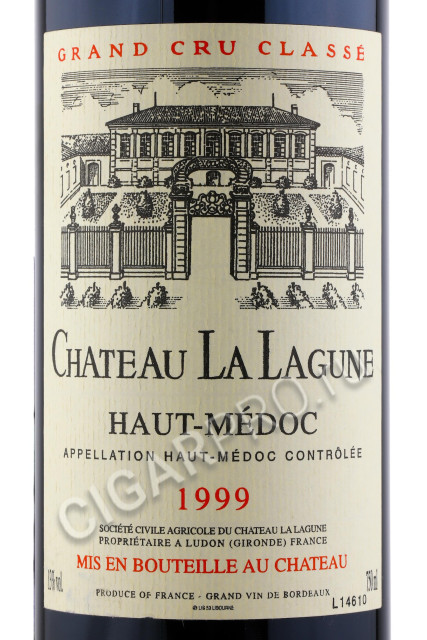 этикетка chateau la lagune grand cru classe haut medoc 0.75л