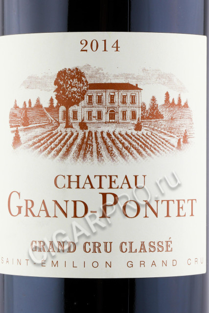 этикетка chateau grand-pontet saint emilion grand cru 0.75л