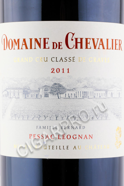 этикетка domaine de chevalier rouge pessac leognan aoc grand cru 2011 0.75л