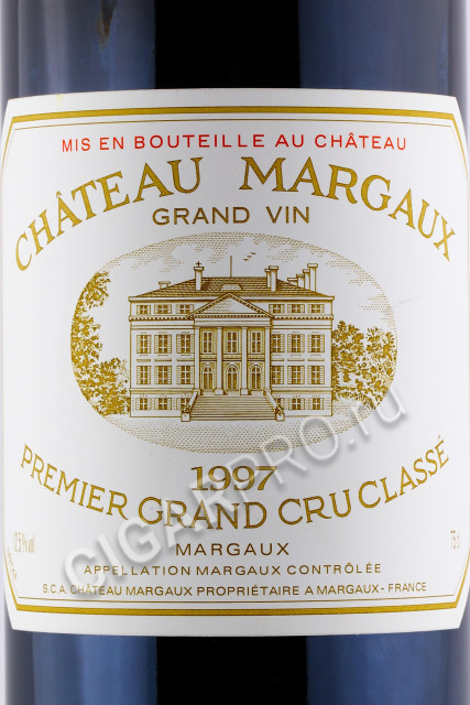 этикетка chateau margaux aoc margaux h cuvelier fils 1997 0.75л