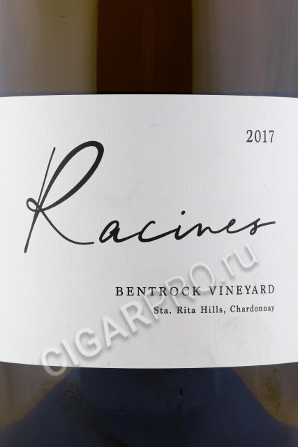 этикетка вино bentrock santa rita hills chardonnay 1.5л