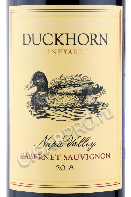 этикетка вино duckhorn cabernet sauvignon 0.75л