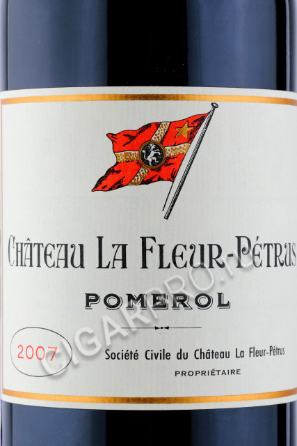 этикетка вино chateau la fleur petrus pomerol aoc 2007 0.75л