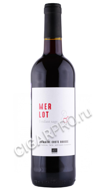 вино domaine coste rousse taix merlot l enfant sage 0.75л