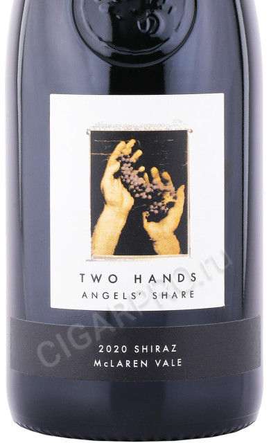 этикетка вино angels share shiraz mclaren vale 0.75л