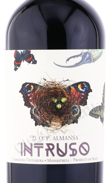 этикетка вино bodegas lo nuevo intruso almansa garnacha tintorera 0.75л