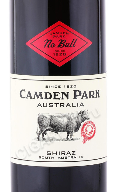 этикетка вино camden park shiraz 0.75л