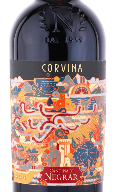 этикетка вино cantina di negrar corvina 0.75л