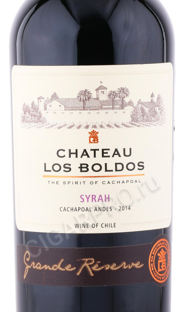 этикетка вино chateau los boldos syrah 0.75л