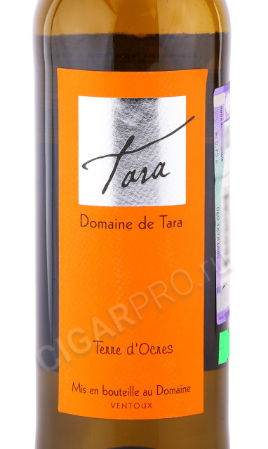 этикетка вино domaine de tara terre d ocres 0.75л