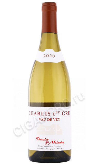 вино domaine des malandes chablis premier cru vau de vey 0.75л