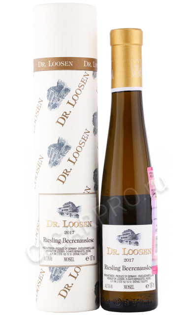 вино dr loosen riesling beerenauslese 0.187л в подарочной тубе