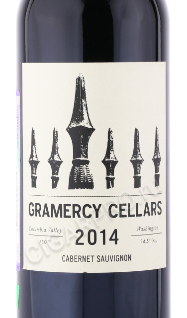 этикетка вино gramercy cellars cabernet sauvignon 0.75л