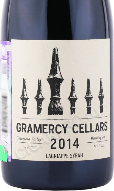 этикетка вино gramercy cellars lagniappe syrah columbia valley 0.75л